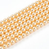 Baking Painted Pearlized Glass Pearl Bead Strands HY-N002-3mm-A09-2