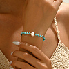 Chic Synthetic Turquoise Adjustable Slider Bracelets for Women's Fashion Accessories ZZ6600-6