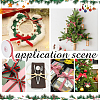 25 Yards Christmas Striped Polyester Grosgrain Ribbon OCOR-WH0090-96-6