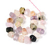 Natural Amethyst & Prehnite & Yellow Quartz & Lemon Quartz & Rose Quartz Beads Strands G-N347-18A-05-3
