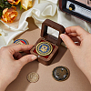 Black Walnut Wood Badge Packing Magnetic Boxes with Acrylic Visible Window Lid CON-WH0095-239B-02-3