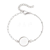 304 Stainless Steel Paperclip Chain Satellite Chain Bracelet Making BJEW-JB13073-02-2