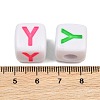 Opaque Acrylic Enamel European Beads AC-ACBA1794-04Y-3