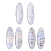 Natural Blue Lace Agate Pendants G-K381-14B-1