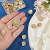 30Pcs 1-Hole Alloy Shank Buttons FIND-CA0011-66B-3