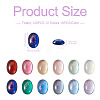 Cheriswelry 120Pcs 12 Colors Transparent Resin Cabochons CRES-CW0001-03-4