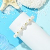 Brass & Natural Cultured Freshwater Pearl Beaded Stretch Bracelets for Women BJEW-JB13740-2