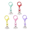 Spray Painted Eco-Friendly Alloy Double Eye Swivel Clasps and Iron Lobster Claw Clasps HJEW-JM04661-2