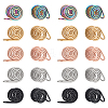 20Pcs 5 Styles 304 Stainless Steel Spiral Pad Cuff Earrings KK-UN0005-22-1