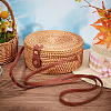 Boho Women's Straw Knitted Bag AJEW-WH0348-21-4