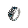 Ancient Blue Eye Owl Ring Couple Jewelry Finger Ring SM0137-2-1