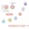 120Pcs 6 Colors Transparent Acrylic Beads TACR-DC0001-06-2