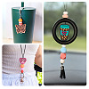 16Pcs 8 Styles Leopard Print Pattern Silicone Focal Beads SIL-TA0002-69-8