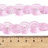 Electroplate Baking Paint Transparent Glass Beads Strands GL-CBA17FF-02J-4