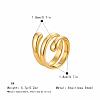 Irregular 304 Stainless Steel Finger Rings for Women SA8524-3-1