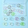 20Pcs UV Plating Acrylic Bead Caps OACR-FS0002-44-6