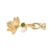 Brass Enamel Fold Over Clasps KK-S531-31G-B-1