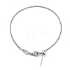 Rack Plating Brass Snake Chain Adjustable Slider Bracelets Making for Women BJEW-G735-11G-1