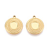 304 Stainless Steel Pendant Cabochon Settings STAS-T067-10G-1