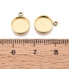 304 Stainless Steel Pendant Cabochon Component STAS-Q113-26B-G-3