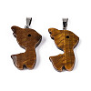 Natural Tiger Eye Pendants G-T144-11G-1