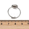 304 Stainless Steel Cuff Ring Components STAS-D372-02P-03-3