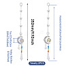 2Pcs Glass Butterfly & Cone Hanging Suncatchers HJEW-TADJ0021-3