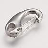304 Stainless Steel Push Gate Snap Keychain Clasp Findings STAS-F083-04P-01-1