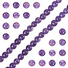 1 Strand Natural Amethyst Round Bead Strands G-TA0002-47-3