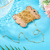 5M Brass Flat Oval Cable Chains CHC-TADJ0001-01G-4