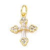 Brass Micro Pave Cubic Zirconia Pendants KK-S510-33G-02-1