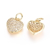 Brass Micro Pave Cubic Zirconia Pendants ZIRC-G166-25G-2