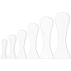 6Pcs 6 Styles Acrylic Clay Wedging Board DIY-FG0008-19-1
