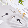 6Pcs 3 Colors 04 Stailess Steel Cuff Earrings EJEW-LP0007-055-1