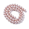 UV Plating Pearlized Glass Pearl Beads Strands GLAA-F128-01B-T11-4
