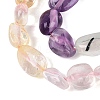 Natural Rose Quartz & Amethyst & Citrine(Heated) & Prehnite Beads Strands G-N371-01A-01-5