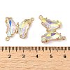 Brass Pave Faceted Glass Connector Charms FIND-Z020-04P-3