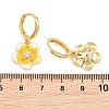 Brass Micro Pave Cubic Zirconia Hoop Dangle Earrings KK-CBA8324-10G-02-5