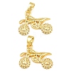 Brass Micro Pave Clear Cubic Zirconia Pendants CU-CBABDE1-04G-1
