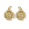 Brass Micro Pave Cubic Zirconia Pendants KK-I358-063G-C-1