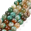 Natural Striped Agate/Banded Agate Beads Strands G-Z060-A01-C16-1