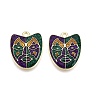 Carnival/Mardi Gras Theme Alloy Enamel & Glitter Powder Pendants ENAM-T020-53E-RS-1