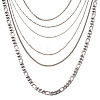 304 Stainless Steel Chain Necklace NJEW-TA0001-10P-2