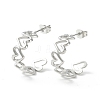 Non-Tarnish 304 Stainless Steel C-shape Stud Earrings EJEW-P197-01P-1