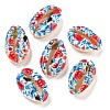 Printed Natural Shell Beads BSHE-G037-01E-1