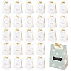 Rectangle Heat Transfer Blank Paper Gift Mug Storage Boxes with Gold Color Ribbon CON-WH0201-001-1
