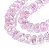Electroplate Transparent Crackle Glass Beads Strands EGLA-Q135-01A-B05-3