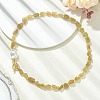 Raw Rough Natural Yellow Apatite Necklaces NJEW-JN06638-1