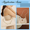 Alloy & ABS Plastic Imitation Pearl & Electroplated Natural Shell Tassel 304 Stainless Steel Bag Decorative Chains HJEW-BM00057-5