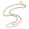 Brass Double Layer Necklaces NJEW-D302-51G-4